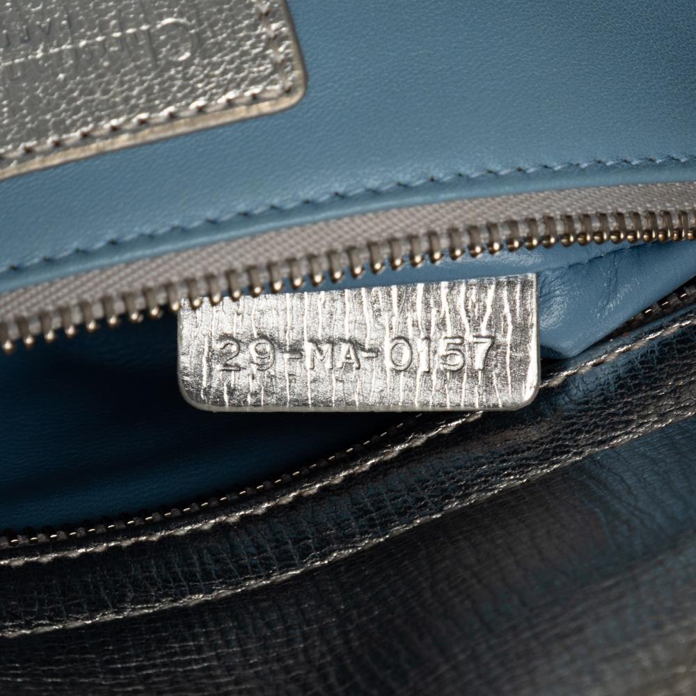 Christian Dior B Dior Silver Calf Leather Small Metallic Grained skin Cannage My ABCDior Lady Dior Italy
