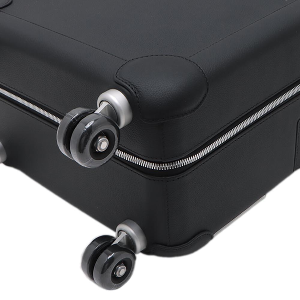 Hermès A Hermès Black Calf Leather Taurillon Regate RMS Cabin Suitcase France