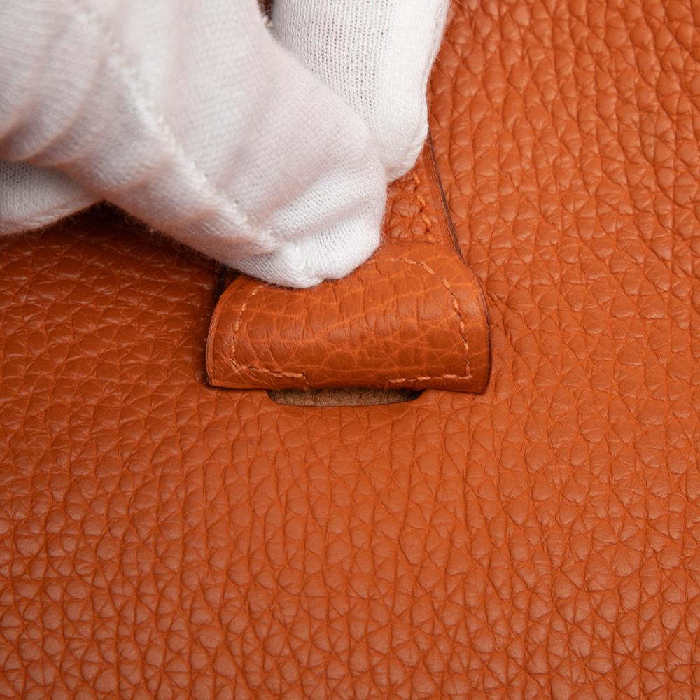 Hermès B Hermès Orange Calf Leather Clemence Evelyne III PM France