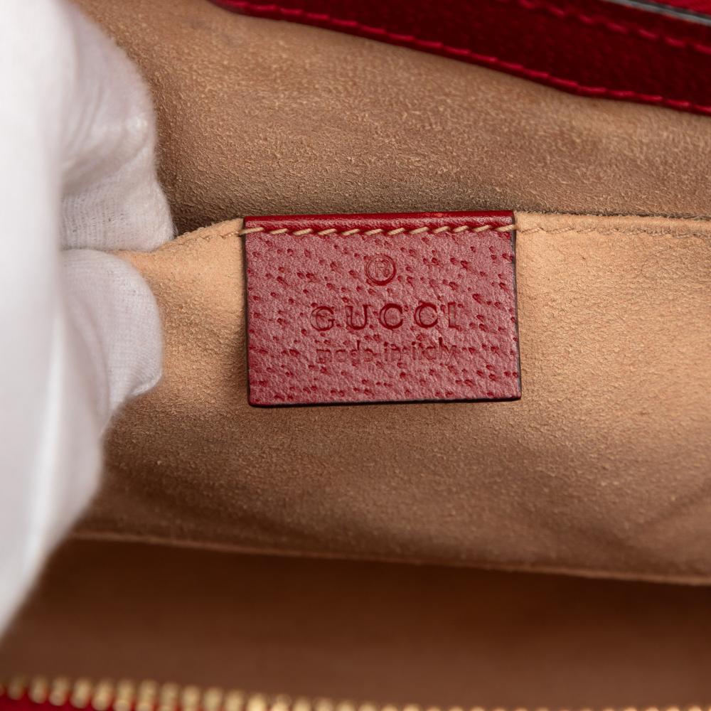 Gucci B Gucci Brown Beige with Multi Coated Canvas Fabric GG Flora Ophidia Satchel Italy