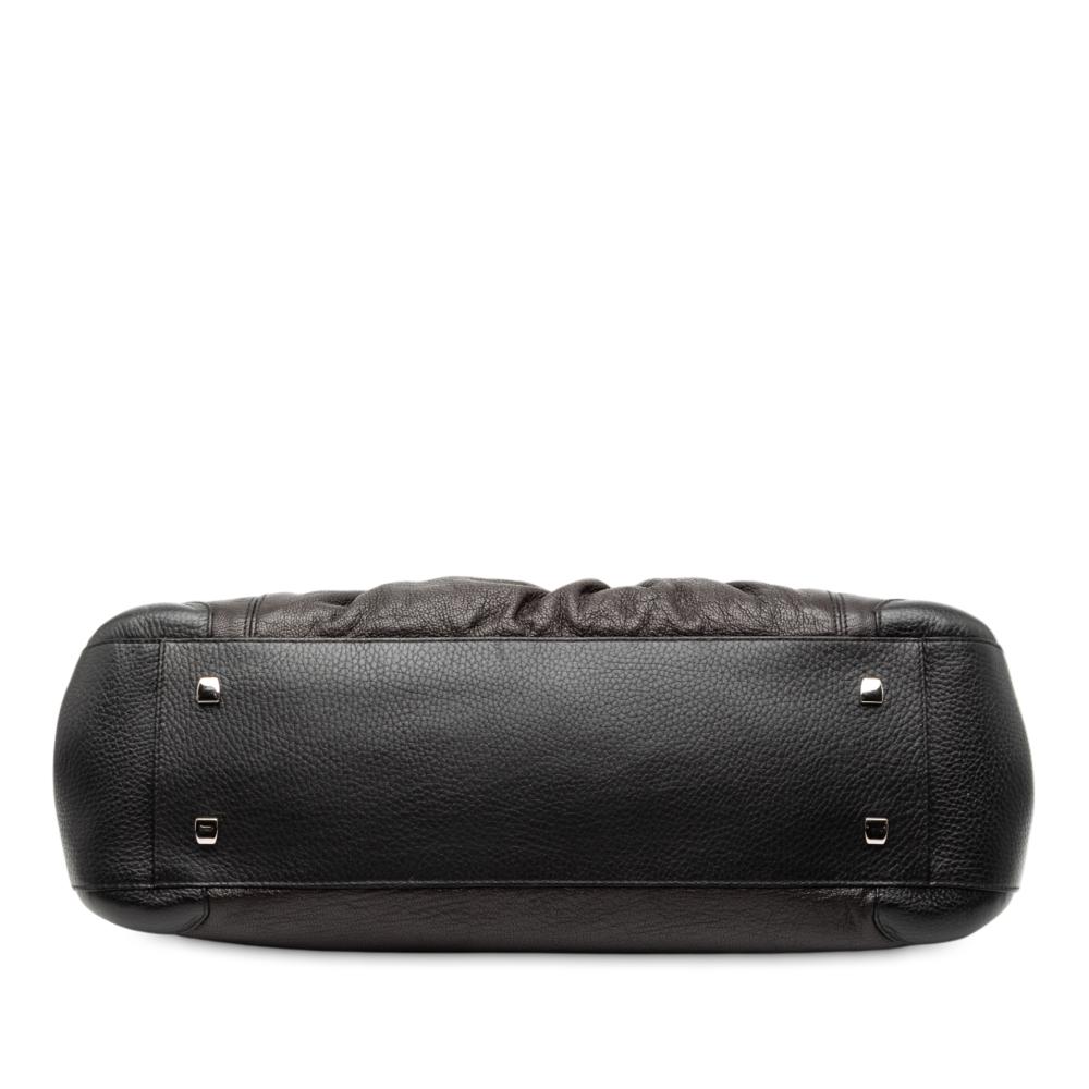 Cartier AB Cartier Black Calf Leather La Dona Shoulder Bag Italy