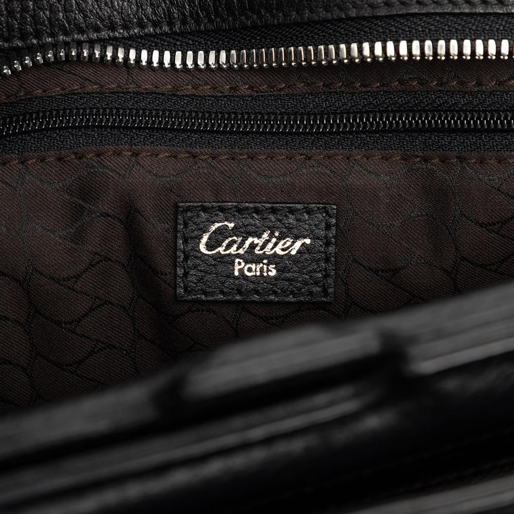 Cartier AB Cartier Black Calf Leather La Dona Shoulder Bag Italy