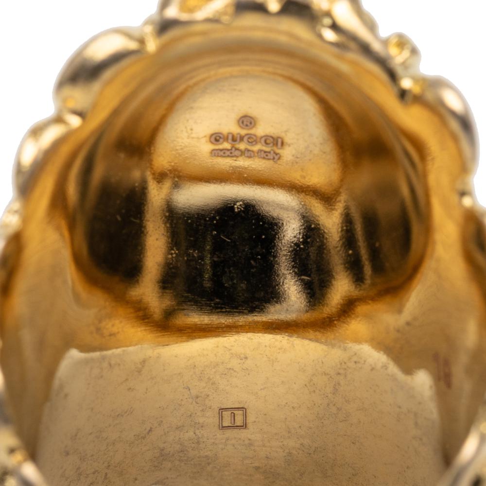 Gucci B Gucci Gold Gold Plated Metal Lion Head Ring 19 Italy