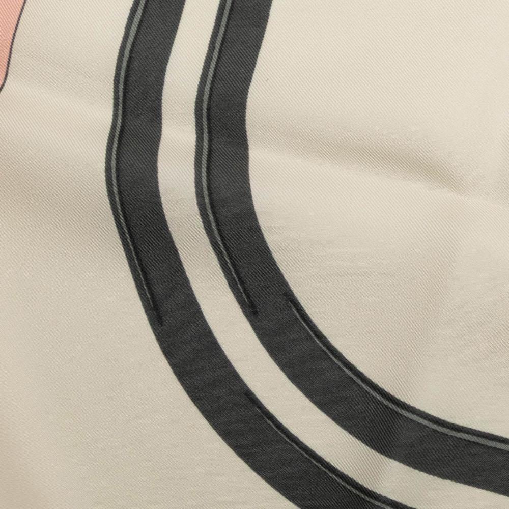 Hermès AB Hermès White with Multi Silk Fabric Brides de Gala Scarf 90 France
