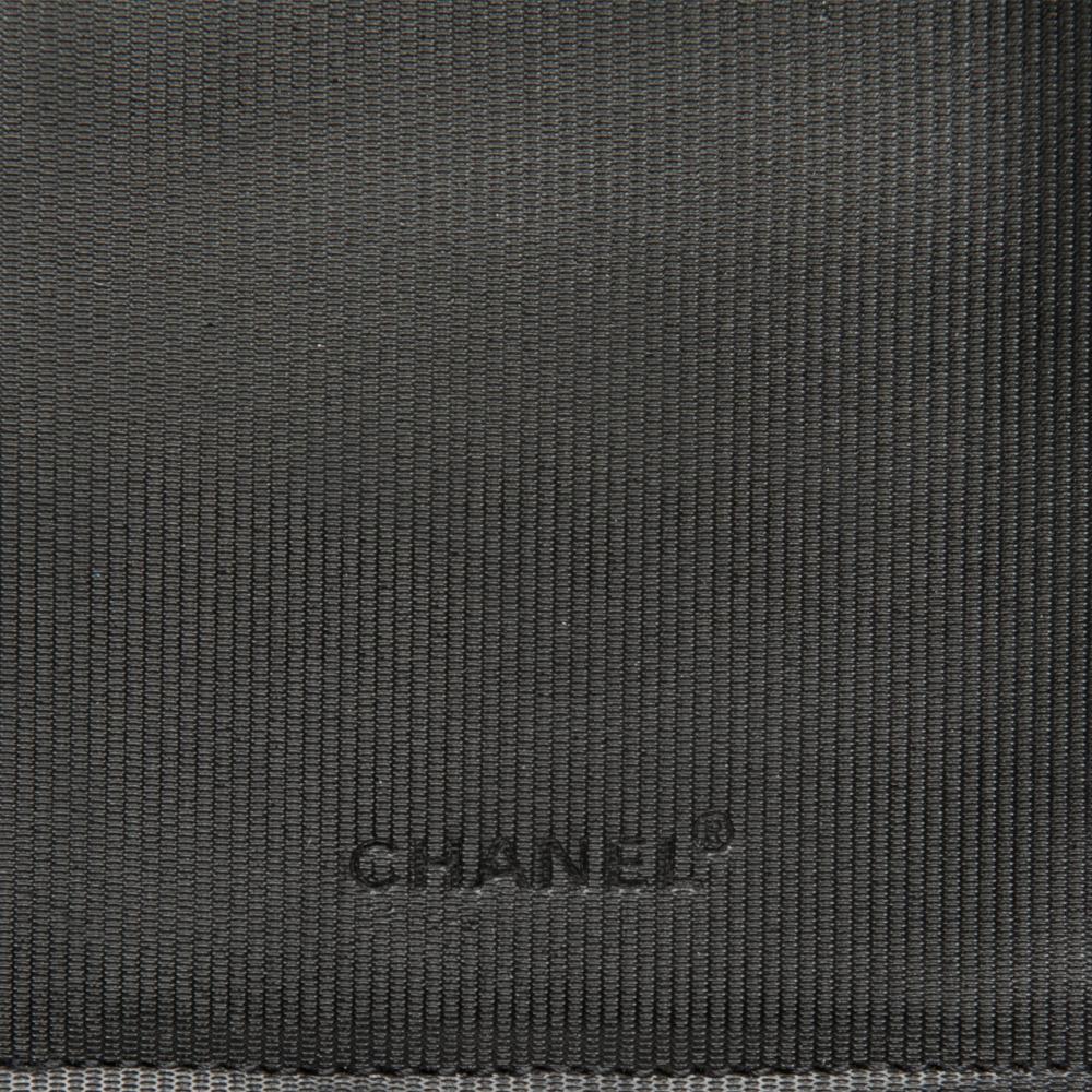 Chanel AB Chanel Black Nylon Fabric Old Travel Line Bifold Long Wallet France