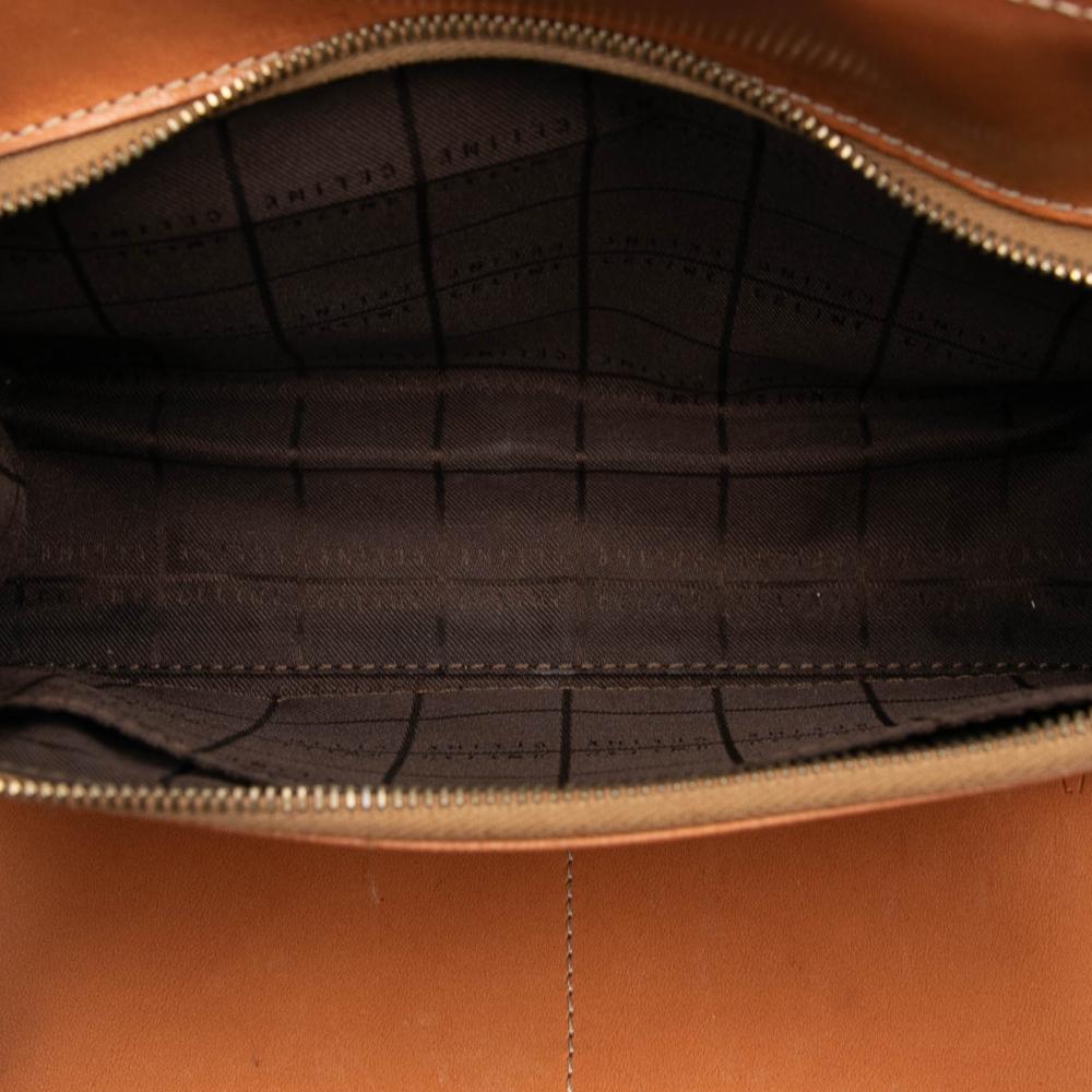 Celine B Celine Brown Dark Brown Coated Canvas Fabric Macadam Crossbody Italy