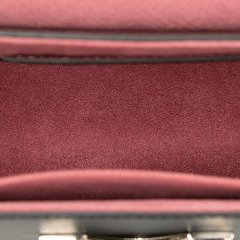 Louis Vuitton AB Louis Vuitton Black Epi Leather Leather Epi Flower Embellished Twist MM France