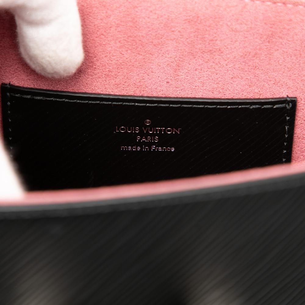 Louis Vuitton AB Louis Vuitton Black Epi Leather Leather Epi Flower Embellished Twist MM France