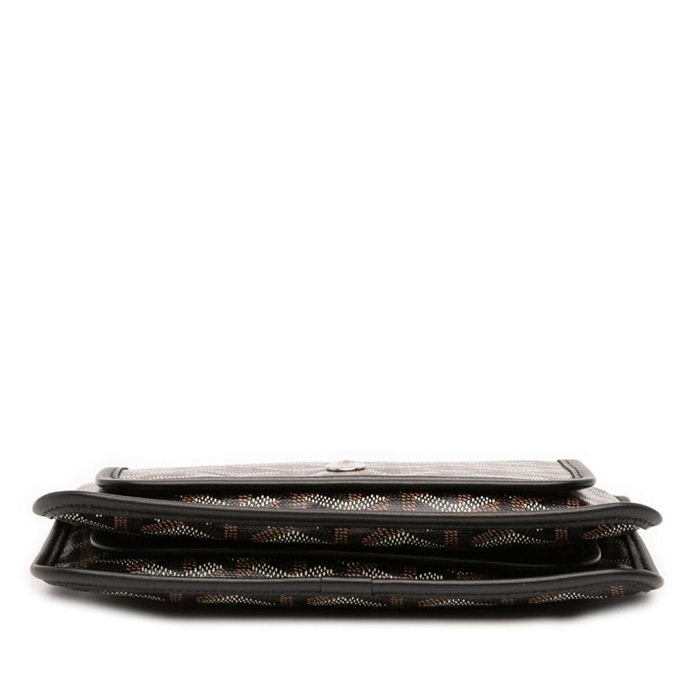 Goyard AB Goyard Black Coated Canvas Fabric Goyardine Plumet Pocket Wallet France