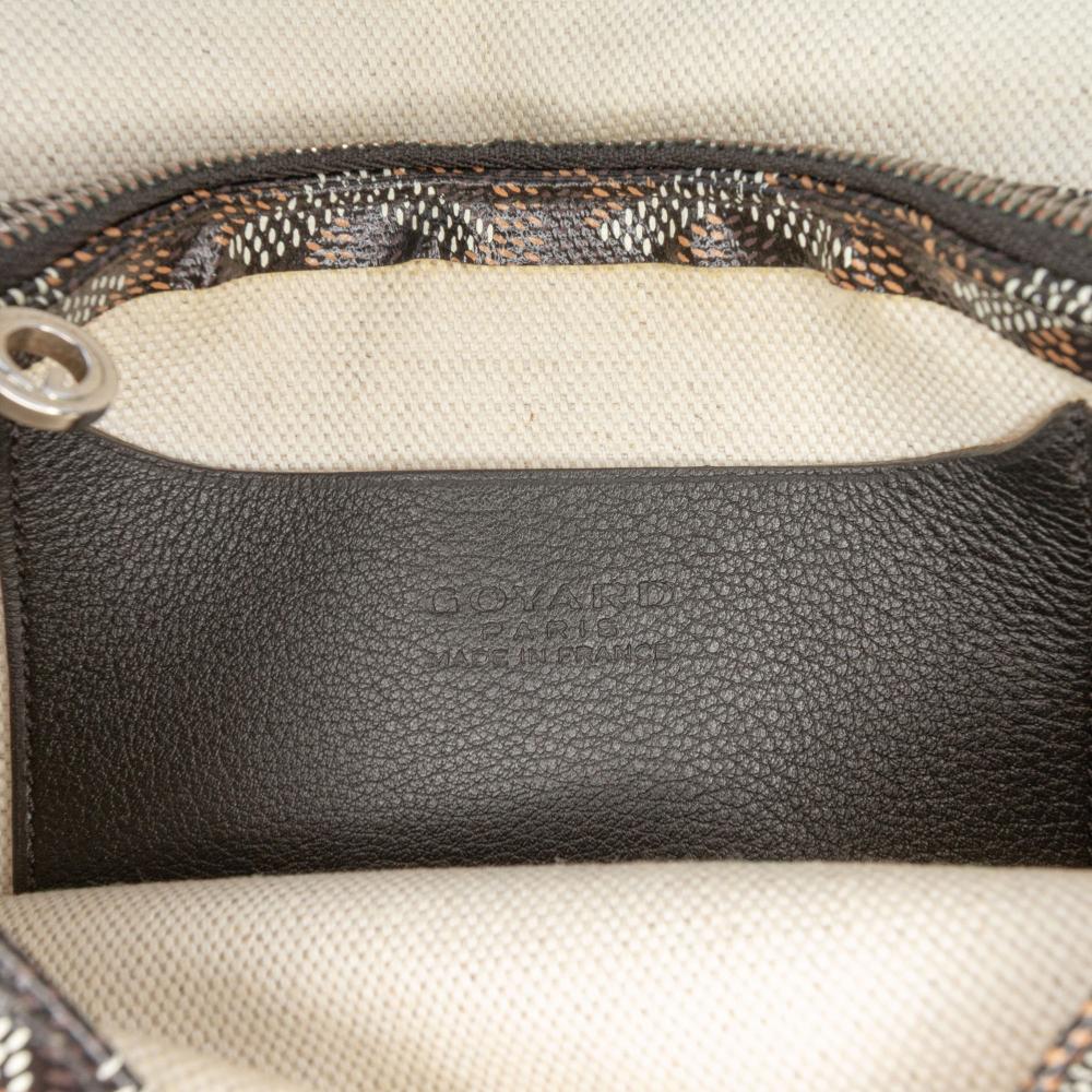 Goyard AB Goyard Black Coated Canvas Fabric Goyardine Plumet Pocket Wallet France