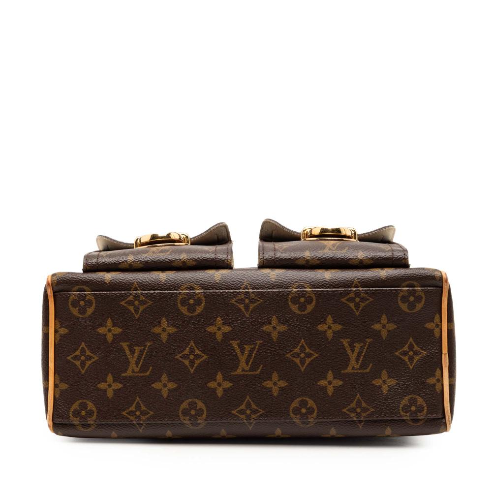 Louis Vuitton B Louis Vuitton Brown Monogram Canvas Fabric Monogram Manhattan PM France