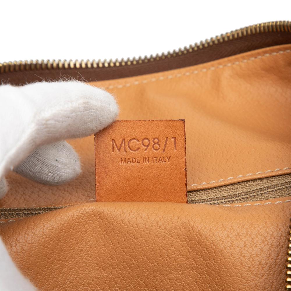 Celine B Celine Brown Coated Canvas Fabric Macadam Travel Bag Italy