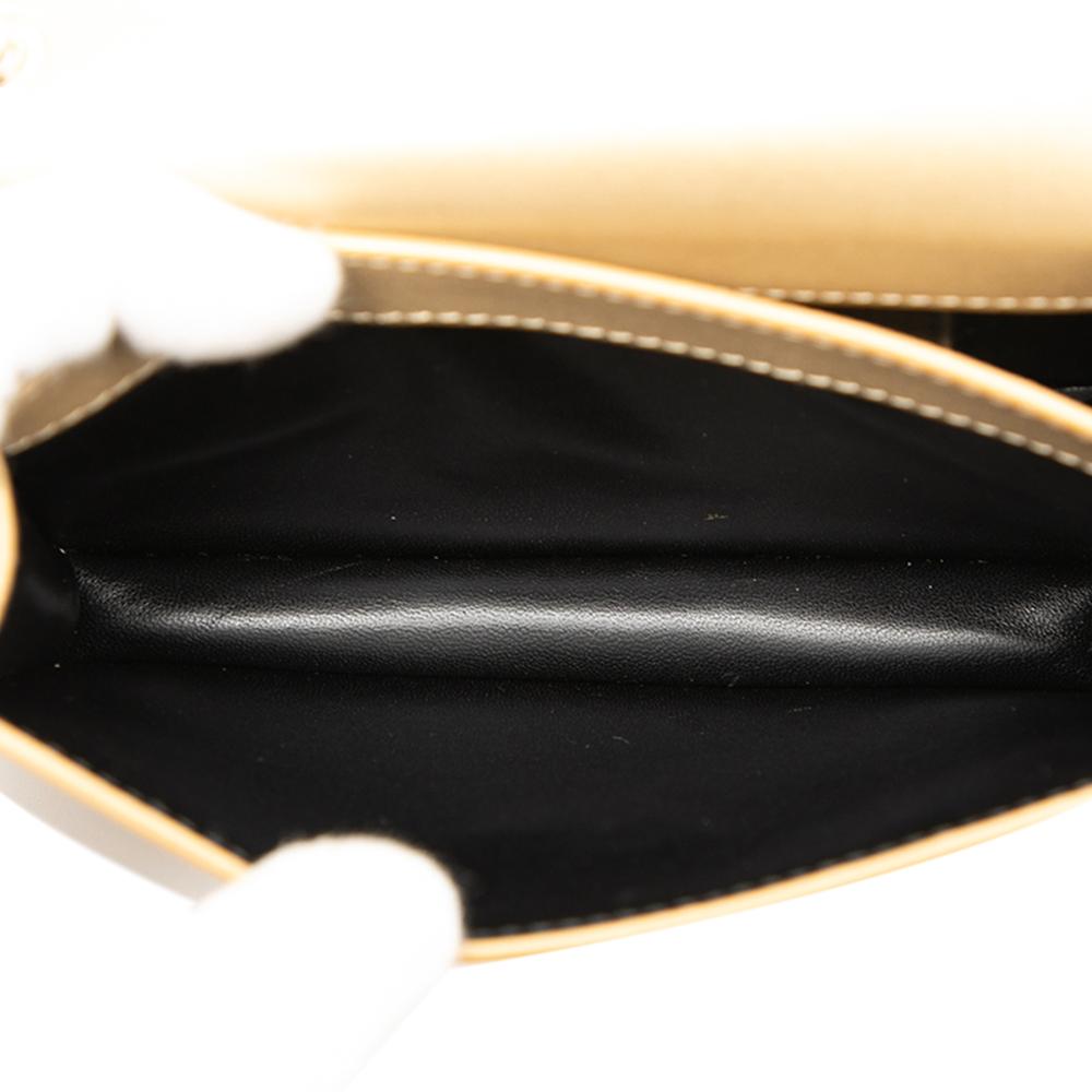 Bvlgari Gold Mini Laser Cut Calfskin Serpenti Forever Diamond Blast Sunshine Crossbody Italy