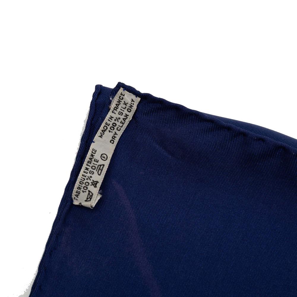 Hermès B Hermès White Silk Fabric Les Rubans du Cheval Scarf 90 France