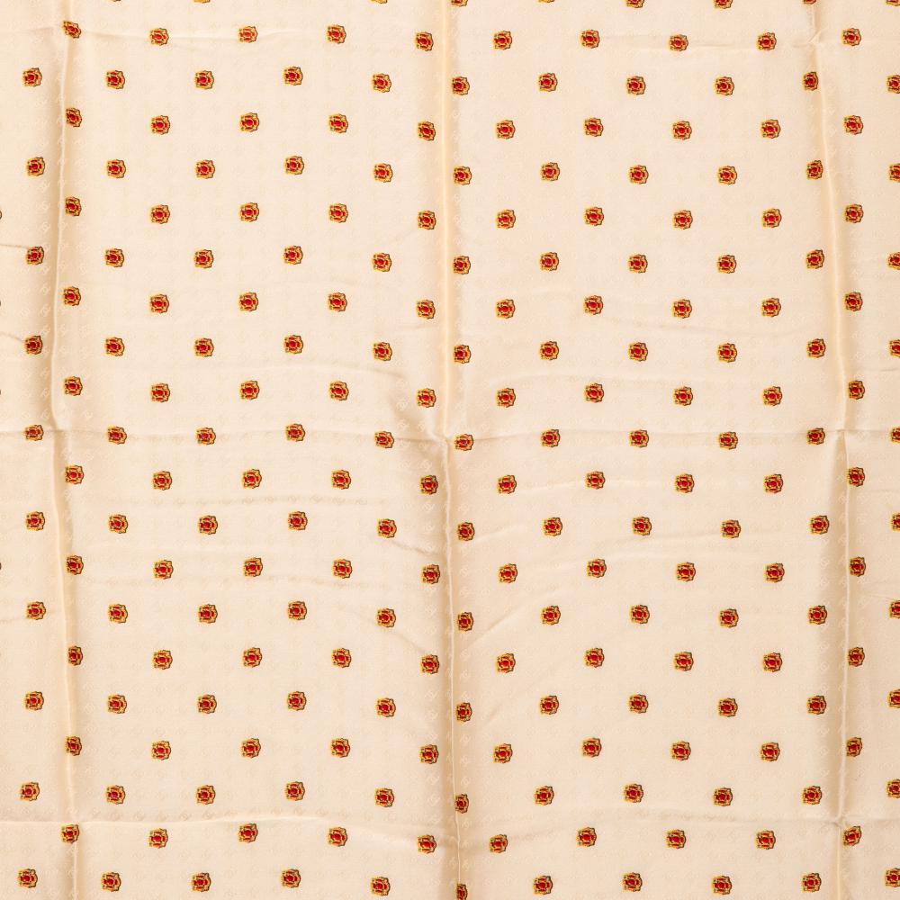 Chanel A Chanel Brown Beige with Multi Silk Fabric Printed Scarf Italy