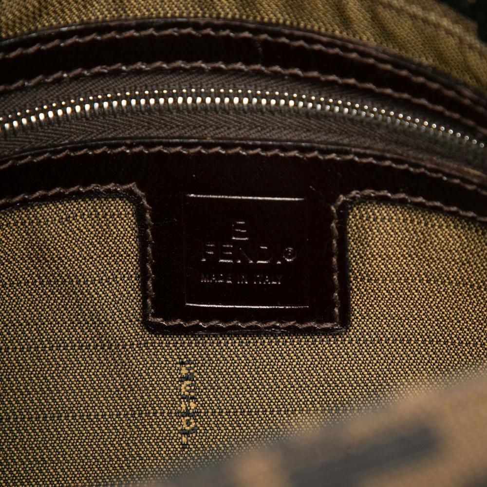 Fendi B Fendi Brown Canvas Fabric Zucca Mamma Forever Italy