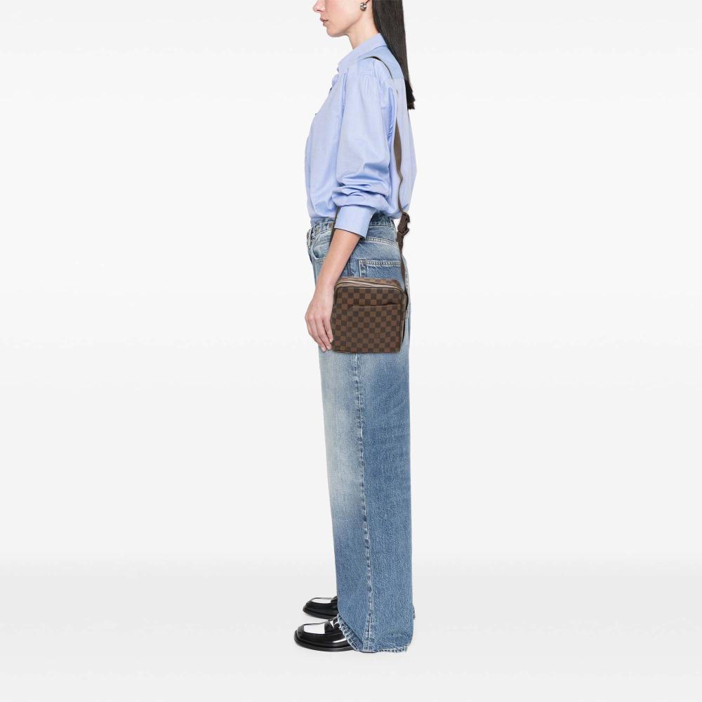 Louis Vuitton B Louis Vuitton Brown Damier Canvas Fabric Damier Ebene Olav PM France