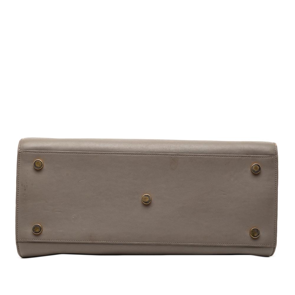 Saint Laurent B Saint Laurent Brown Taupe Calf Leather Small Sac De Jour Satchel Italy