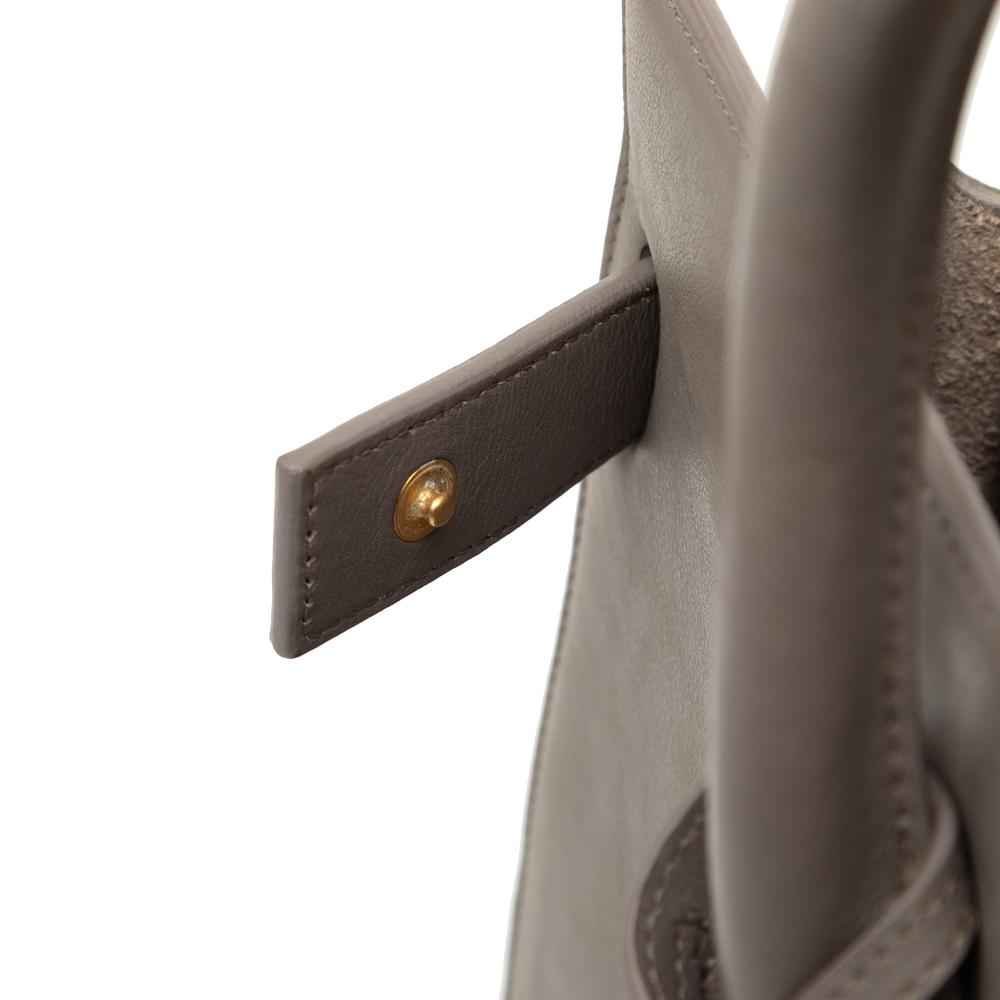 Saint Laurent B Saint Laurent Brown Taupe Calf Leather Small Sac De Jour Satchel Italy