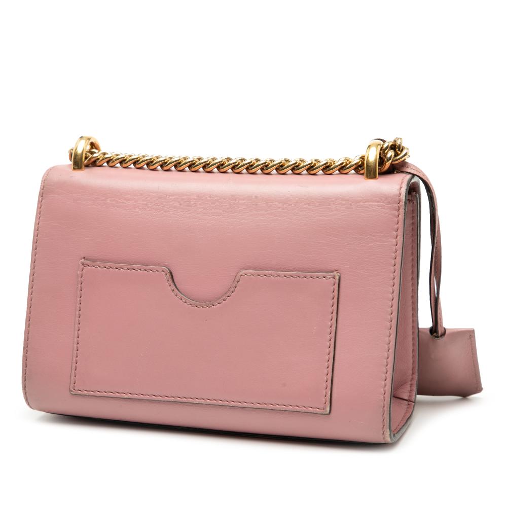 Gucci B Gucci Pink Calf Leather Small Padlock Crossbody Italy