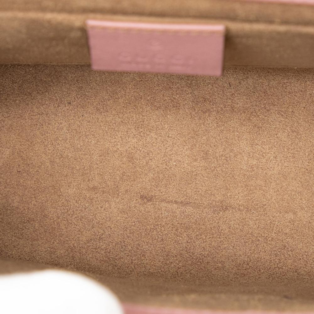 Gucci B Gucci Pink Calf Leather Small Padlock Crossbody Italy