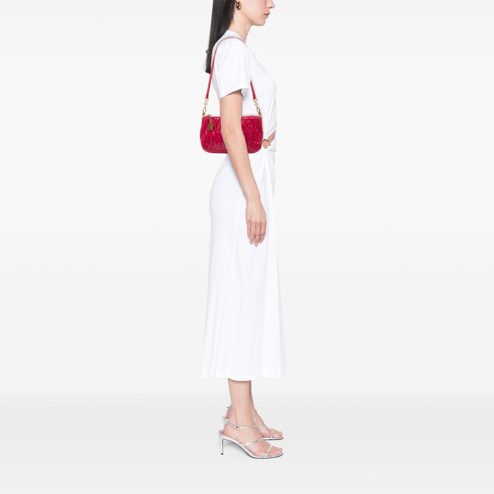 Miu Miu B Miu Miu Pink Dark Pink Calf Leather Matelasse Shoulder Bag Turkey