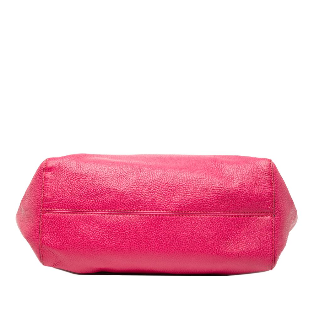 Gucci B Gucci Pink Dark Pink Calf Leather Medium Swing Tote Italy