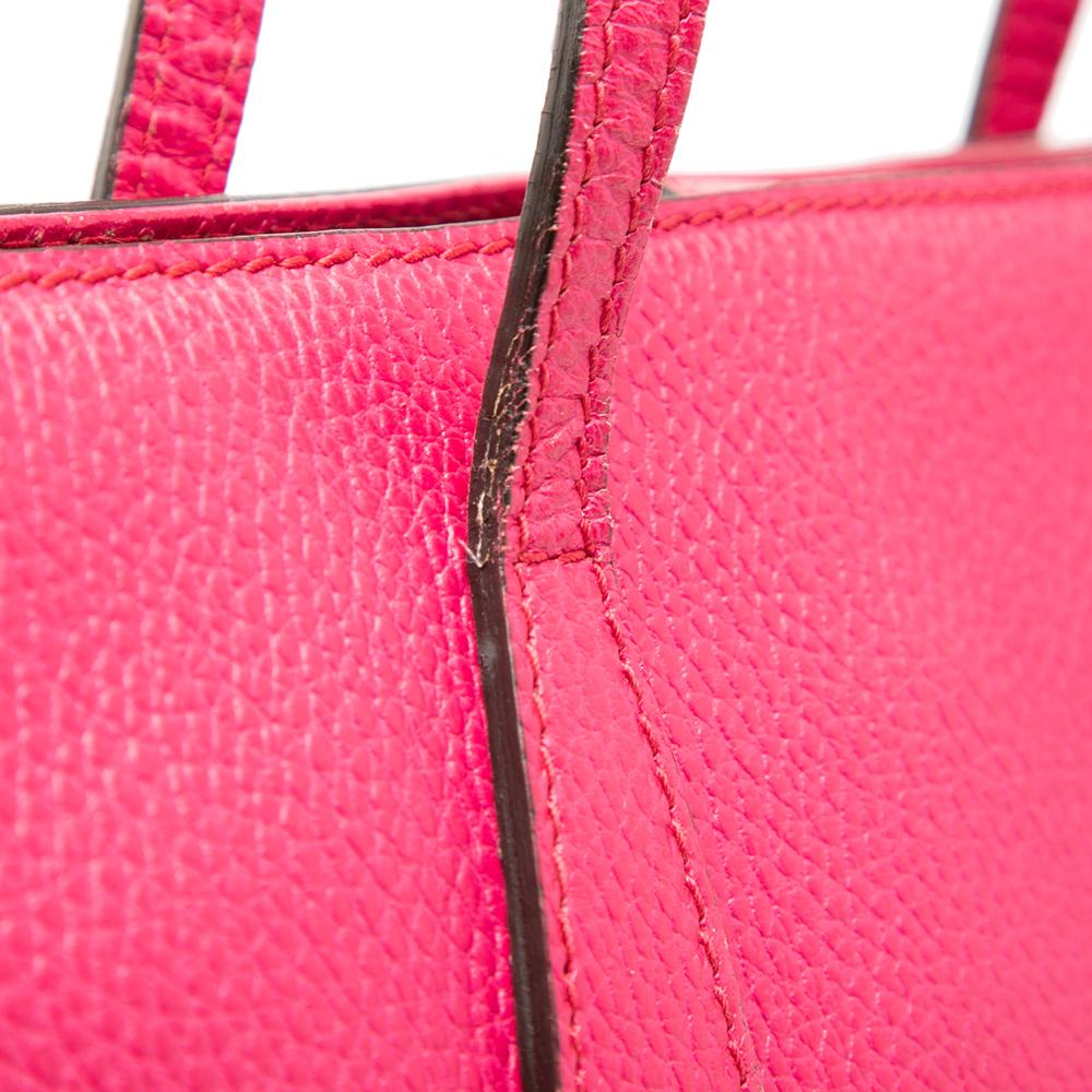 Gucci B Gucci Pink Dark Pink Calf Leather Medium Swing Tote Italy