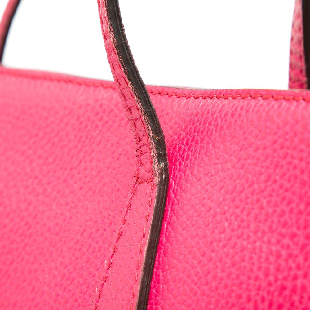 Gucci B Gucci Pink Dark Pink Calf Leather Medium Swing Tote Italy