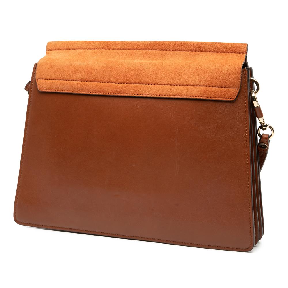 Chloé B Chloé Brown Calf Leather Medium skin and Suede Faye Crossbody Italy