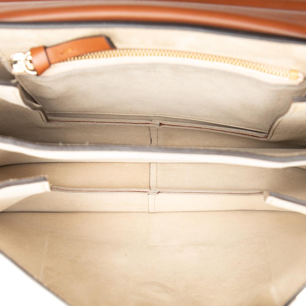 Chloé B Chloé Brown Calf Leather Medium skin and Suede Faye Crossbody Italy