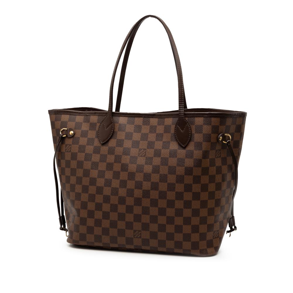 Louis Vuitton B Louis Vuitton Brown Damier Canvas Fabric Damier Ebene Neverfull MM Spain
