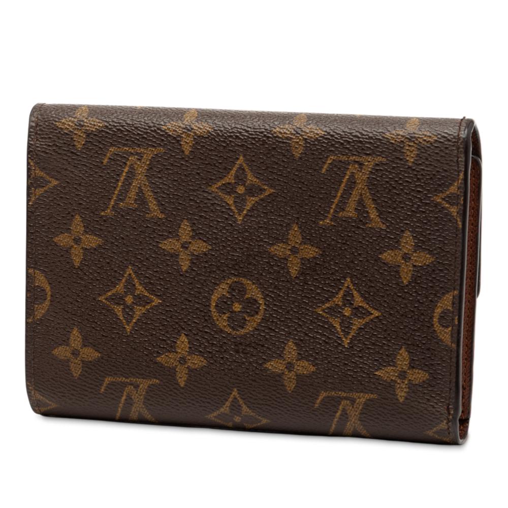 Louis Vuitton B Louis Vuitton Brown Monogram Canvas Fabric Monogram Trifold Wallet France