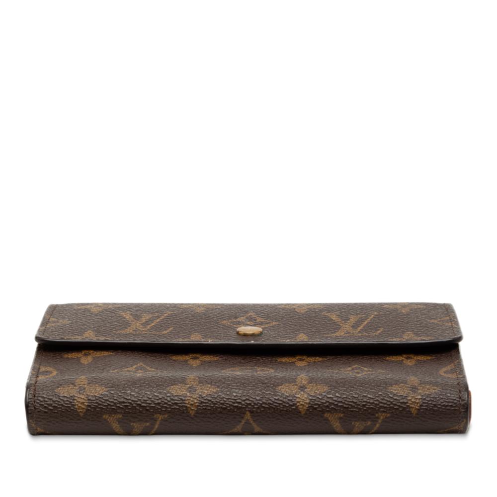 Louis Vuitton B Louis Vuitton Brown Monogram Canvas Fabric Monogram Trifold Wallet France