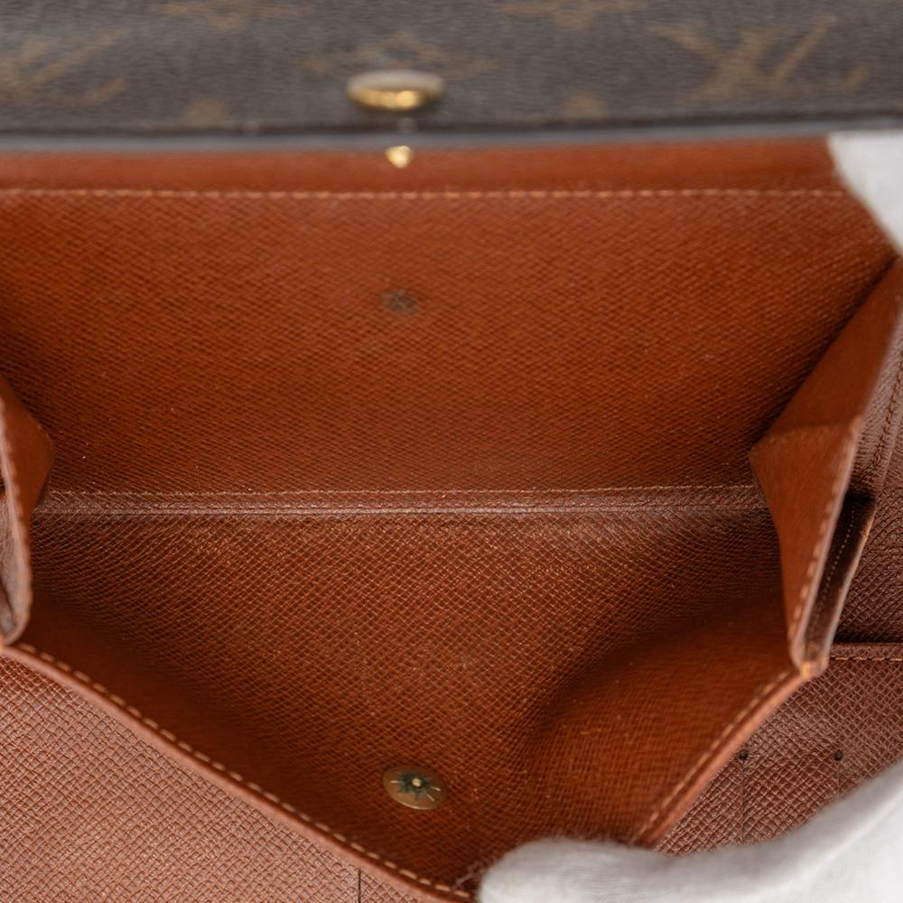 Louis Vuitton B Louis Vuitton Brown Monogram Canvas Fabric Monogram Trifold Wallet France