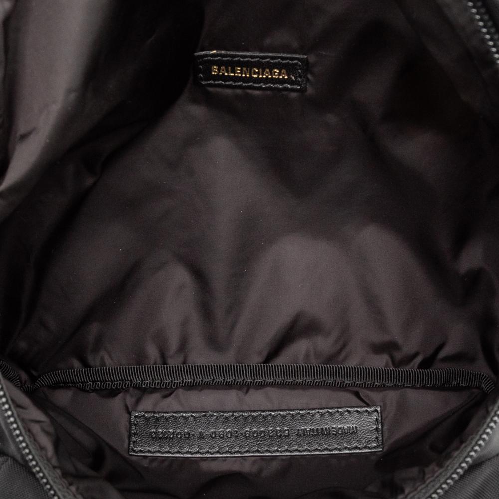 Balenciaga AB Balenciaga Black Nylon Fabric Logo Wheel Belt Bag Italy