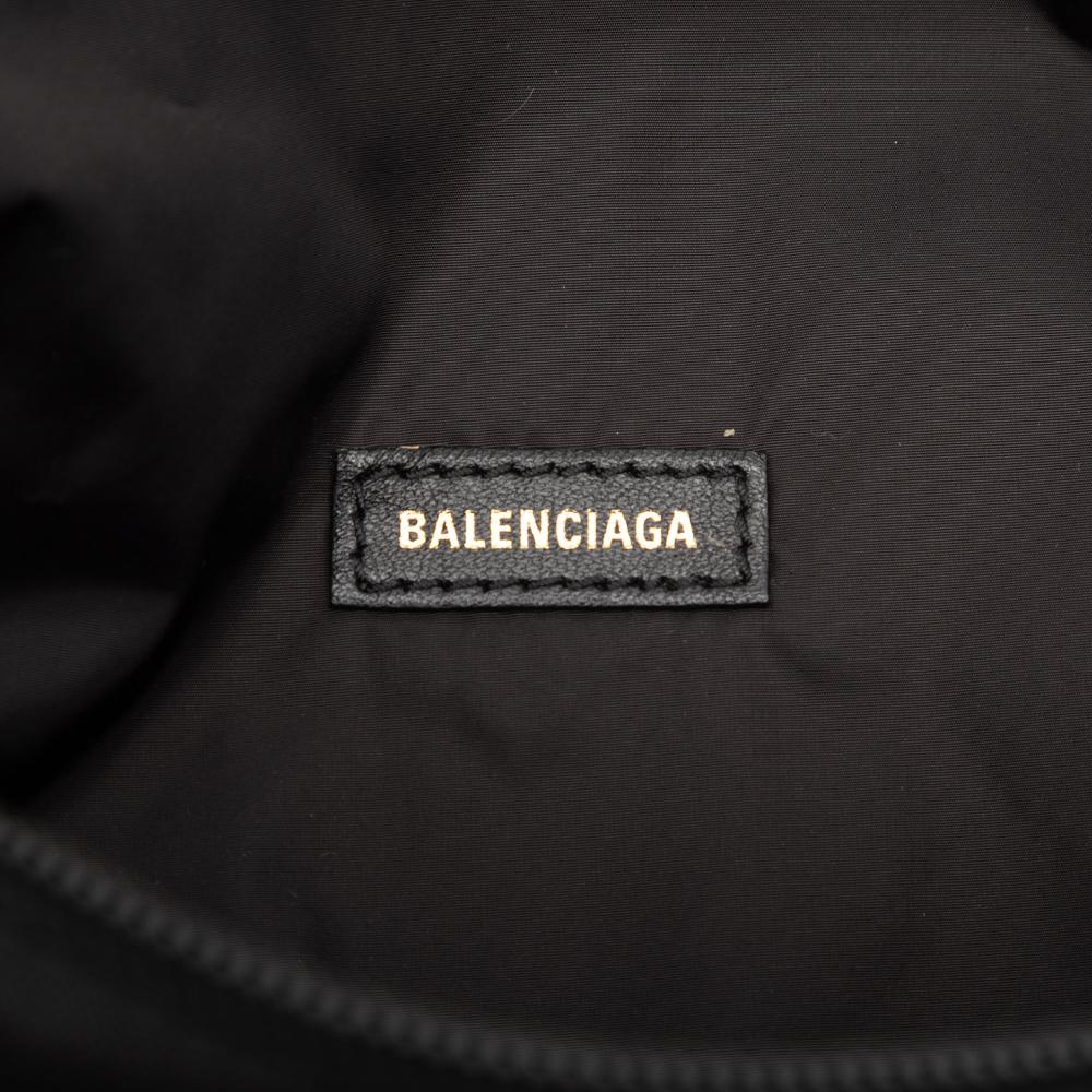Balenciaga AB Balenciaga Black Nylon Fabric Logo Wheel Belt Bag Italy