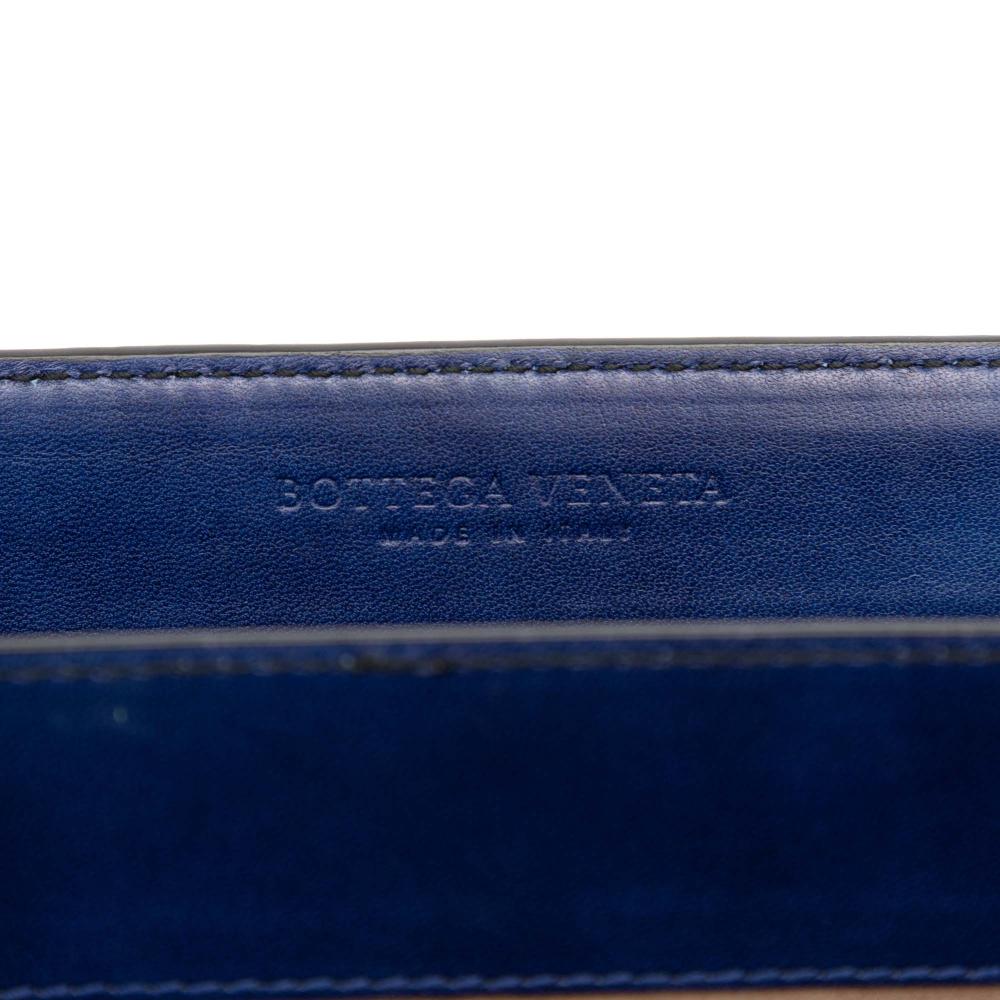 Bottega Veneta B Bottega Veneta Blue Nappa Leather Leather Nappa Intrecciato City Knot Shoulder Bag Italy