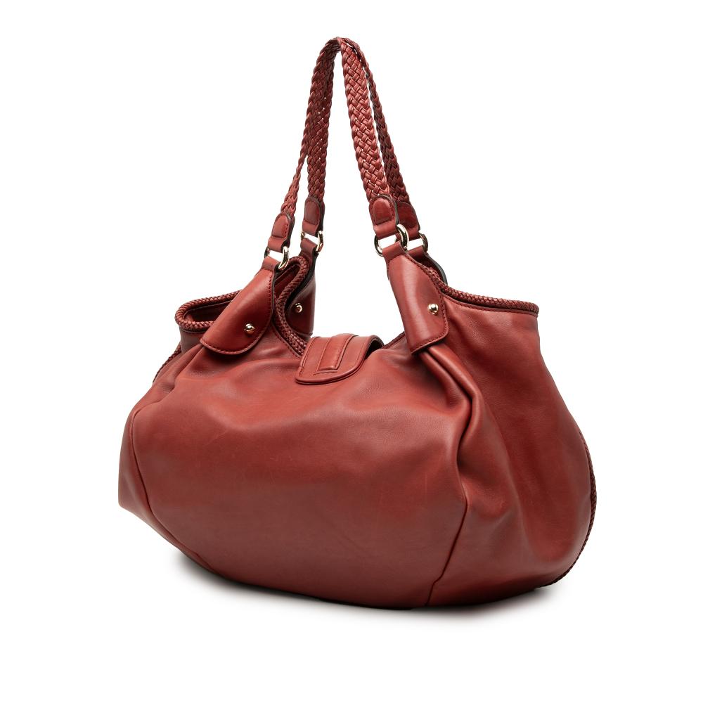 Gucci B Gucci Red Calf Leather Marrakech Hobo Bag Italy