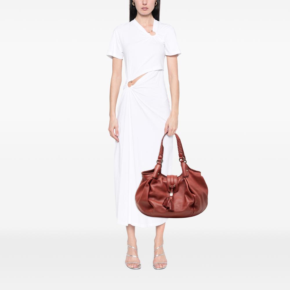 Gucci B Gucci Red Calf Leather Marrakech Hobo Bag Italy