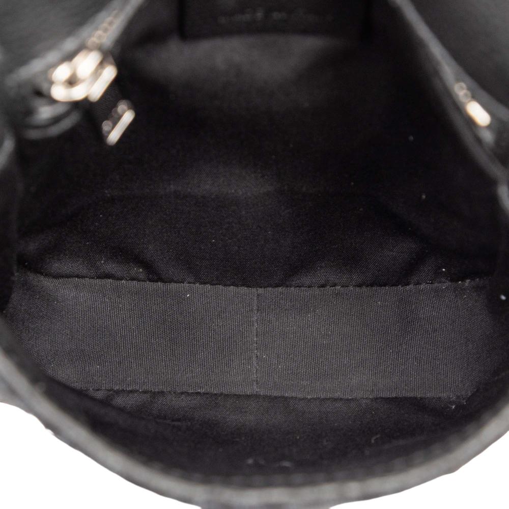 Christian Dior B Dior Brown Dark Brown Canvas Fabric Oblique Saddle Pouch Crossbody Italy