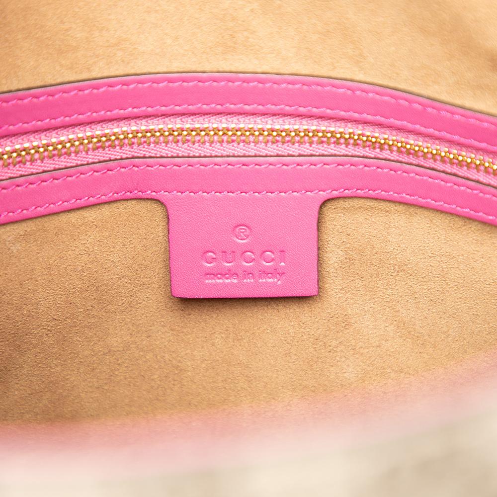 Gucci B Gucci Brown Beige Coated Canvas Fabric GG Supreme Linea A Foldover Tote Italy