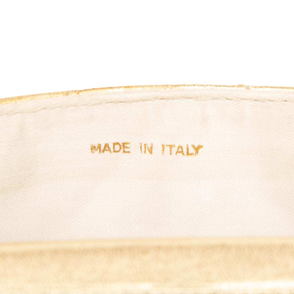 Chanel AB Chanel Gold Calf Leather Mini CC Quilted skin Camellia Crossbody Italy