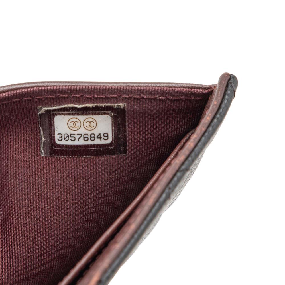 Chanel B Chanel Black Caviar Leather Leather Classic Caviar Trifold Flap Wallet Spain