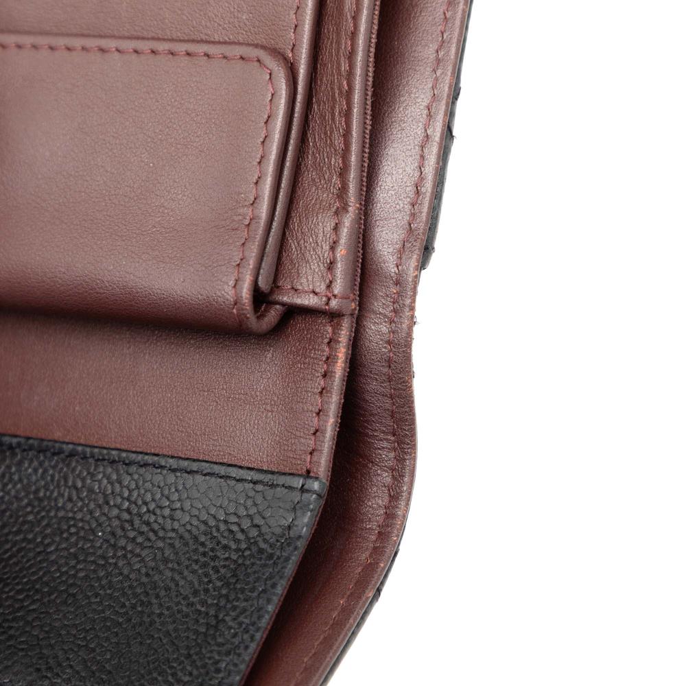 Chanel B Chanel Black Caviar Leather Leather Classic Caviar Trifold Flap Wallet Spain