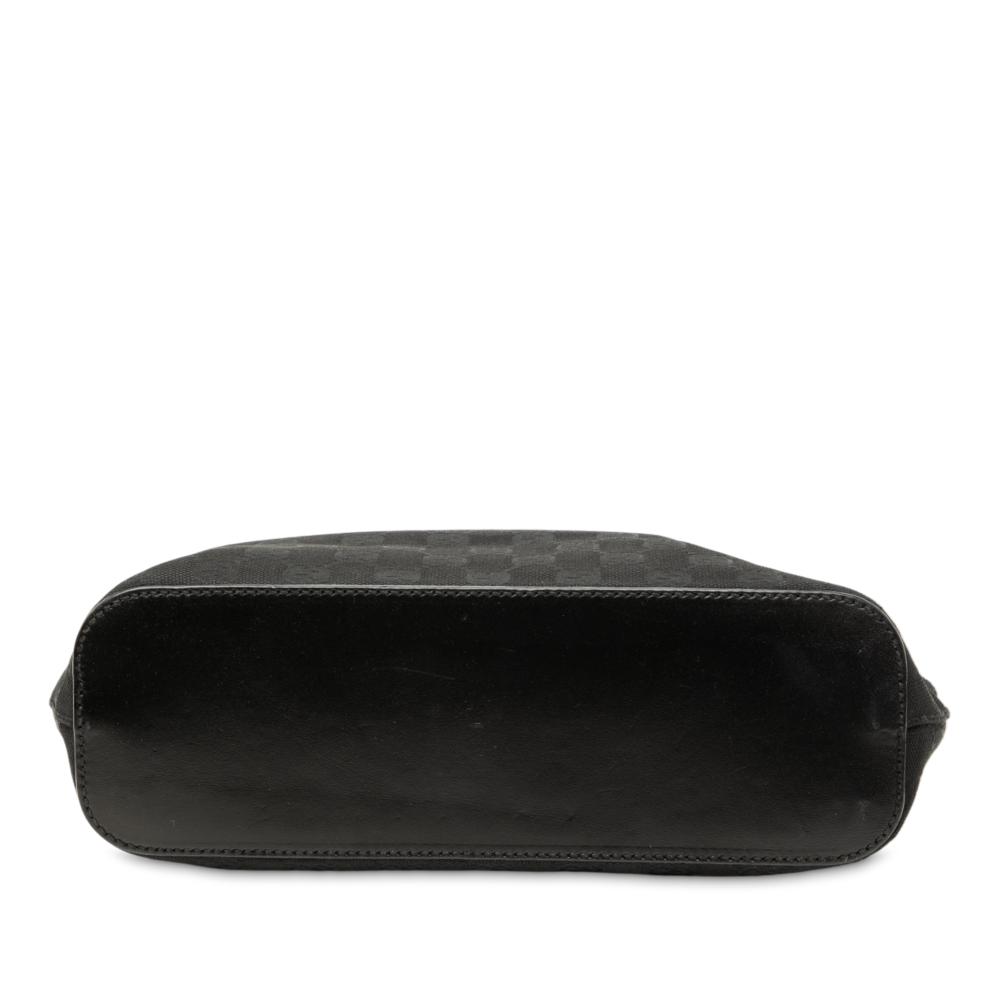 Gucci B Gucci Black Canvas Fabric GG Shoulder Bag Italy