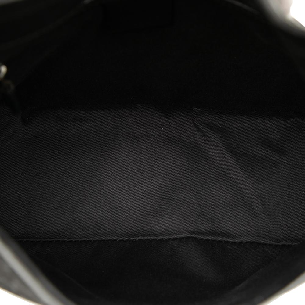 Gucci B Gucci Black Canvas Fabric GG Shoulder Bag Italy