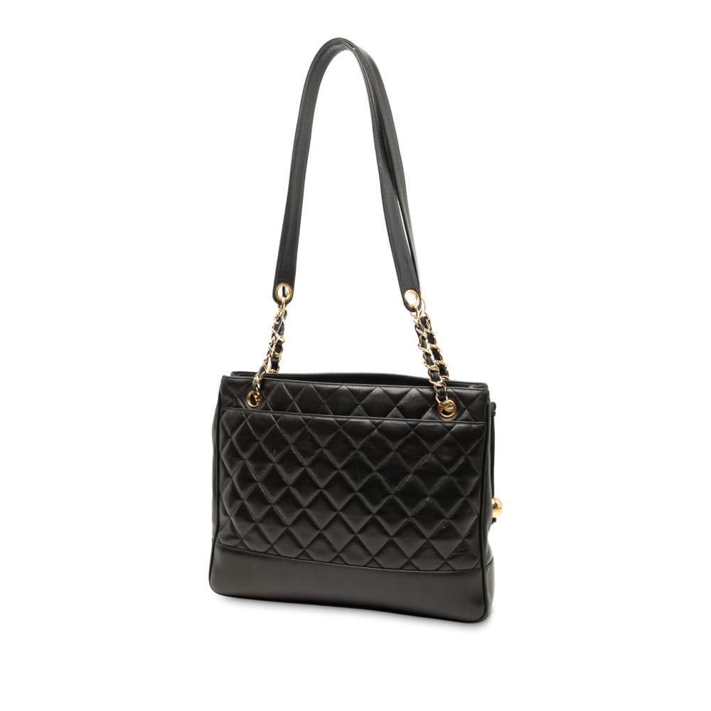 Chanel B Chanel Black Caviar Leather Leather Quilted Caviar Chain Tote Italy