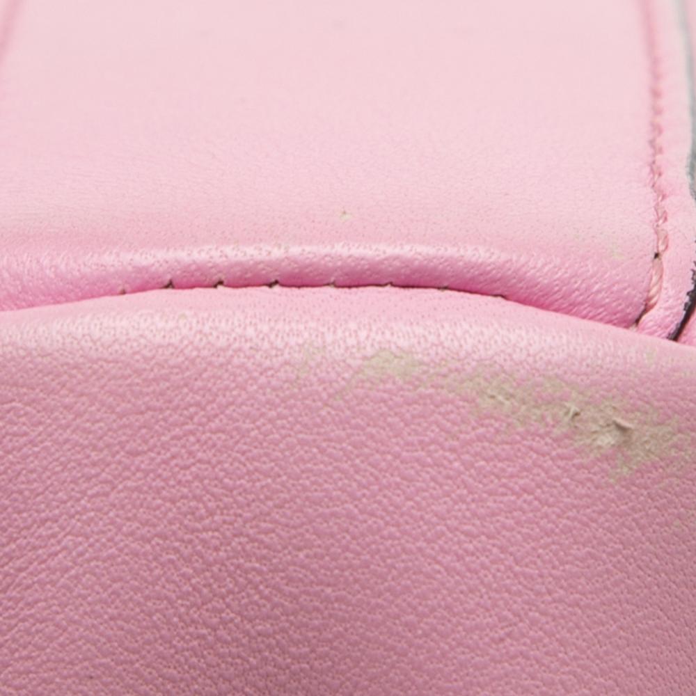 Fendi B Fendi Pink Calf Leather Micro Peekaboo Satchel Italy