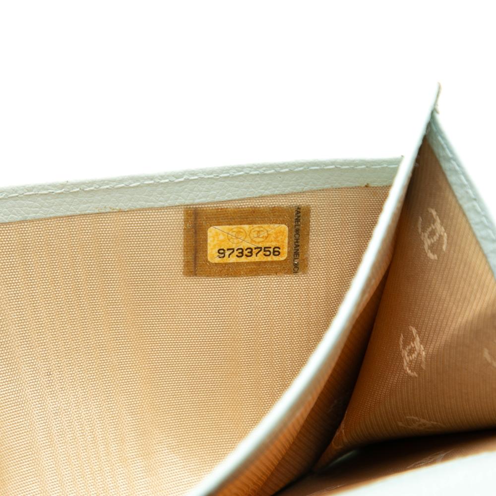 Chanel B Chanel Blue Light Blue Calf Leather Coco Button Long Wallet Italy